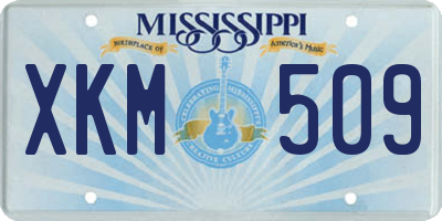 MS license plate XKM509