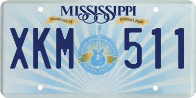 MS license plate XKM511
