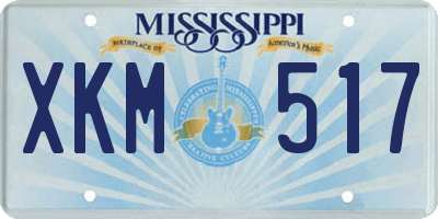 MS license plate XKM517