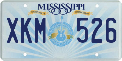 MS license plate XKM526