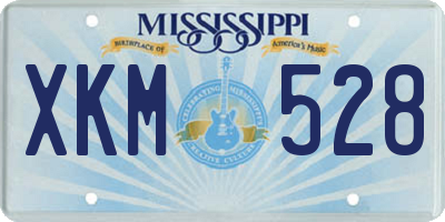 MS license plate XKM528