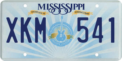 MS license plate XKM541