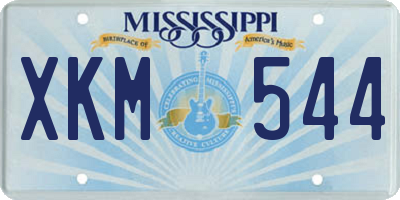 MS license plate XKM544