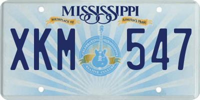 MS license plate XKM547