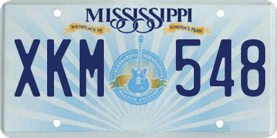 MS license plate XKM548