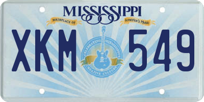 MS license plate XKM549