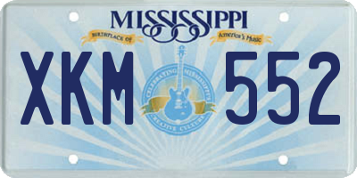 MS license plate XKM552