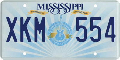 MS license plate XKM554