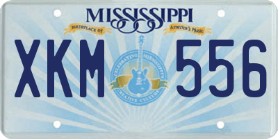 MS license plate XKM556