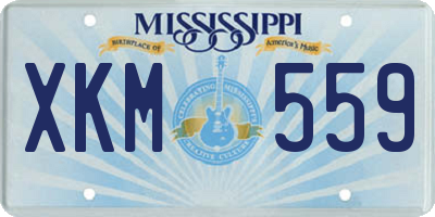 MS license plate XKM559