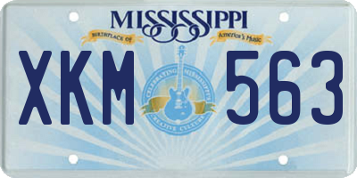 MS license plate XKM563