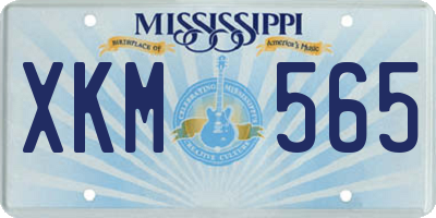 MS license plate XKM565