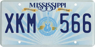MS license plate XKM566
