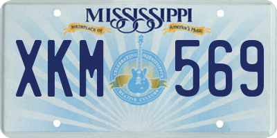 MS license plate XKM569
