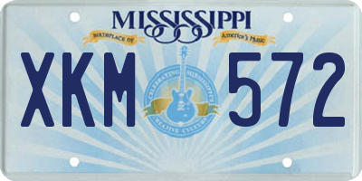 MS license plate XKM572