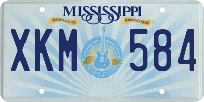 MS license plate XKM584