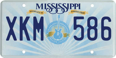MS license plate XKM586
