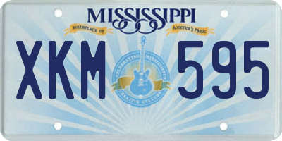 MS license plate XKM595