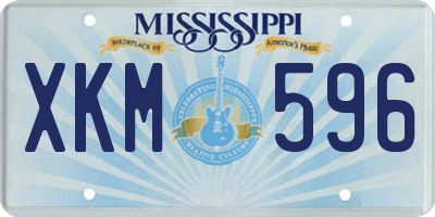 MS license plate XKM596