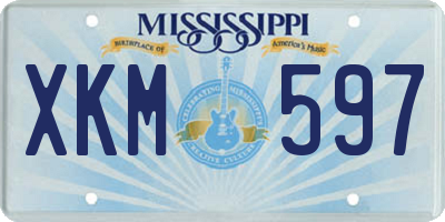 MS license plate XKM597