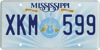 MS license plate XKM599