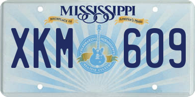 MS license plate XKM609