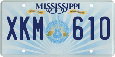 MS license plate XKM610