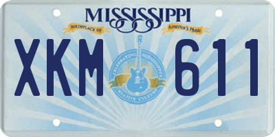 MS license plate XKM611