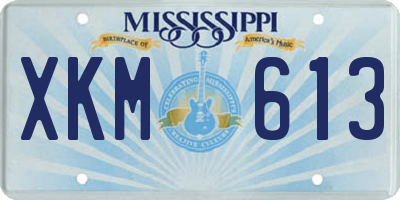 MS license plate XKM613