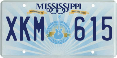 MS license plate XKM615