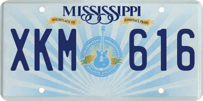 MS license plate XKM616
