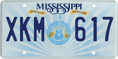 MS license plate XKM617