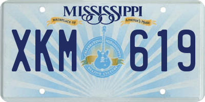 MS license plate XKM619