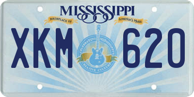 MS license plate XKM620