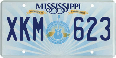 MS license plate XKM623