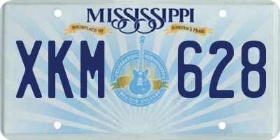 MS license plate XKM628