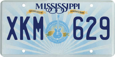 MS license plate XKM629