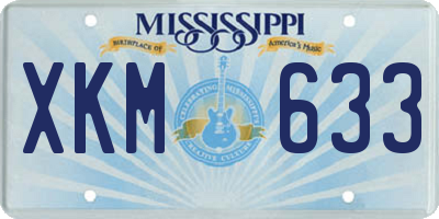 MS license plate XKM633