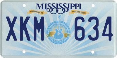 MS license plate XKM634