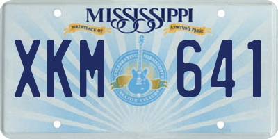 MS license plate XKM641