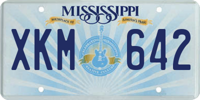 MS license plate XKM642
