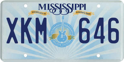 MS license plate XKM646