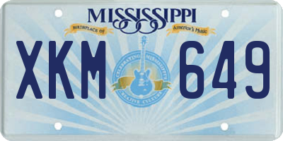 MS license plate XKM649