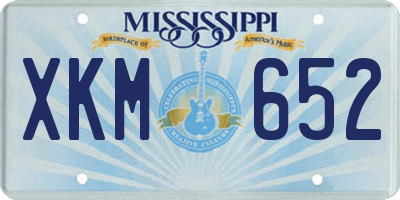 MS license plate XKM652