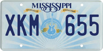 MS license plate XKM655