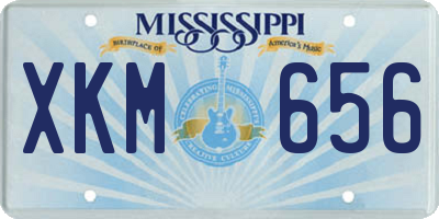 MS license plate XKM656