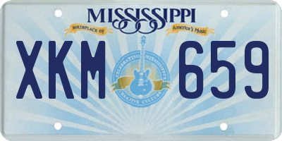 MS license plate XKM659
