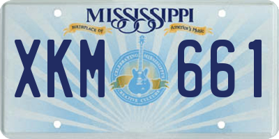MS license plate XKM661