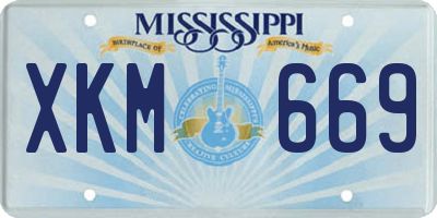 MS license plate XKM669