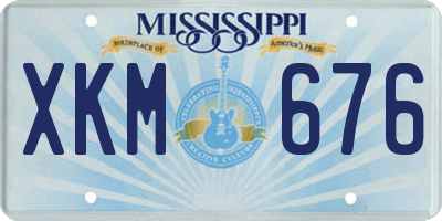 MS license plate XKM676